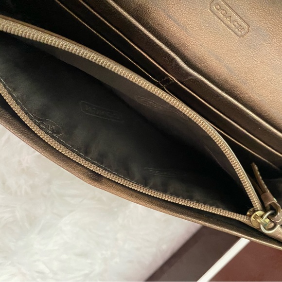 Coach Logo Brown Long Wallet - Picture 6 of 6